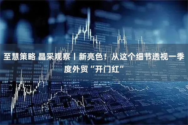至慧策略 晶采观察丨新亮色！从这个细节透视一季度外贸“开门红”