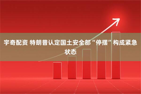 宇奇配资 特朗普认定国土安全部“停摆”构成紧急状态